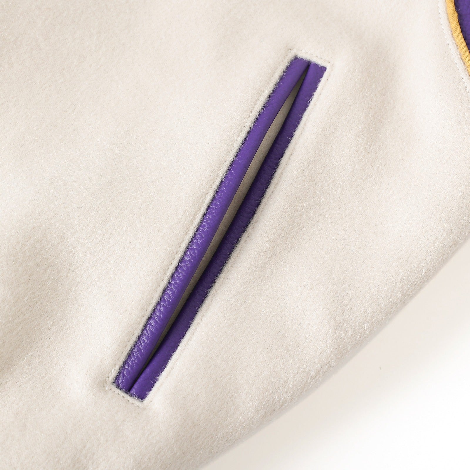 Omega Psi Phi Neutral Wool And Leather Letterman Jacket