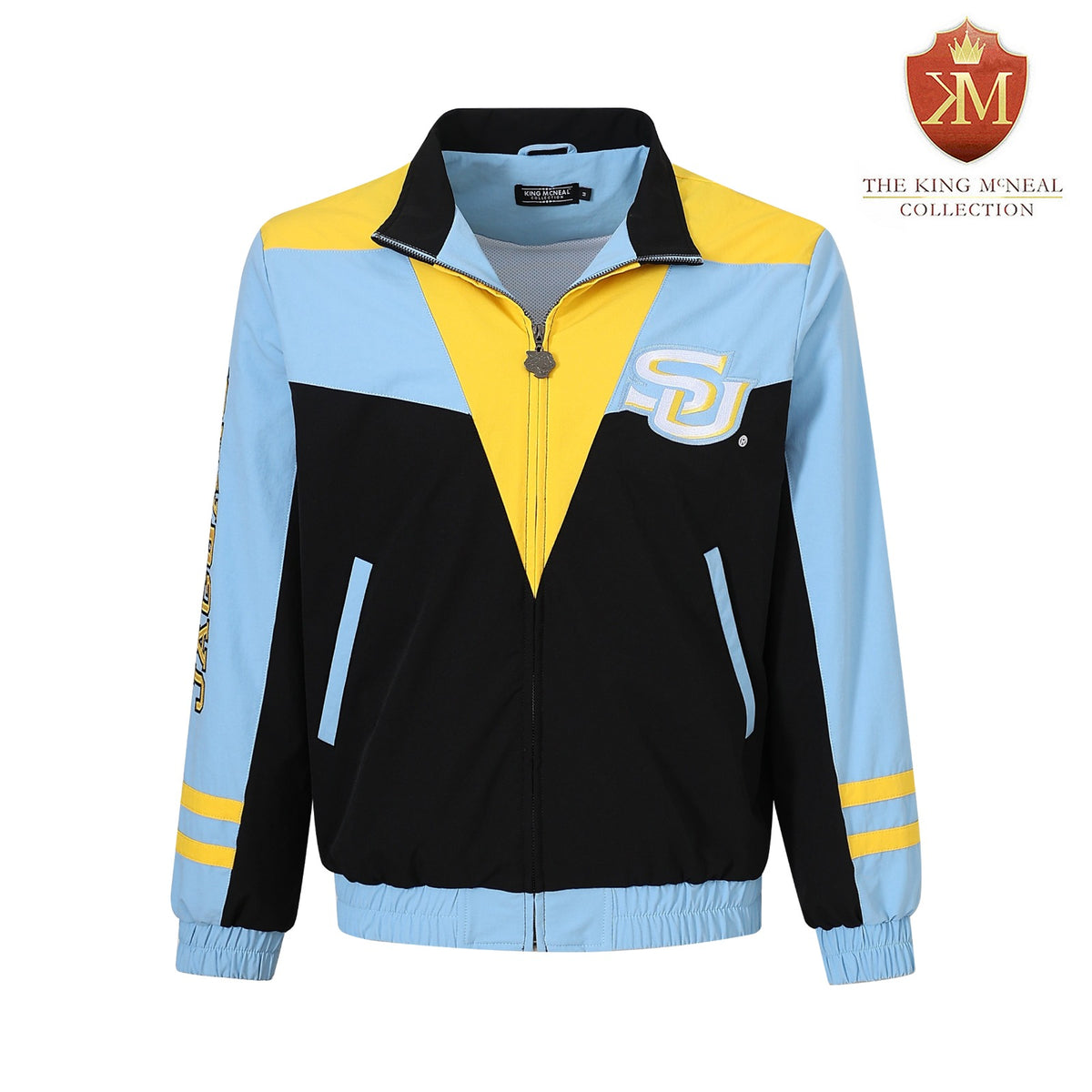 Southern University Black Full Zip Windbreaker Tech