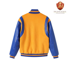 Sigma Gamma Rho Gold Wool And Leather Letterman Jacket
