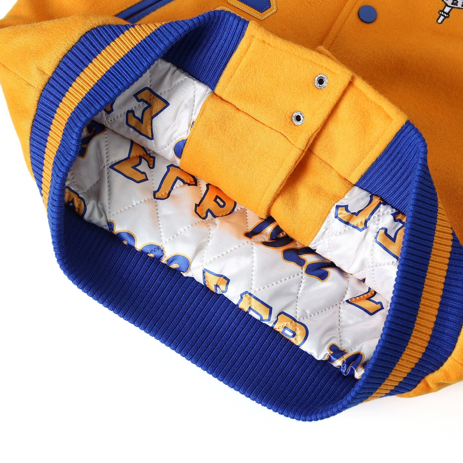 Sigma Gamma Rho Gold Wool And Leather Letterman Jacket