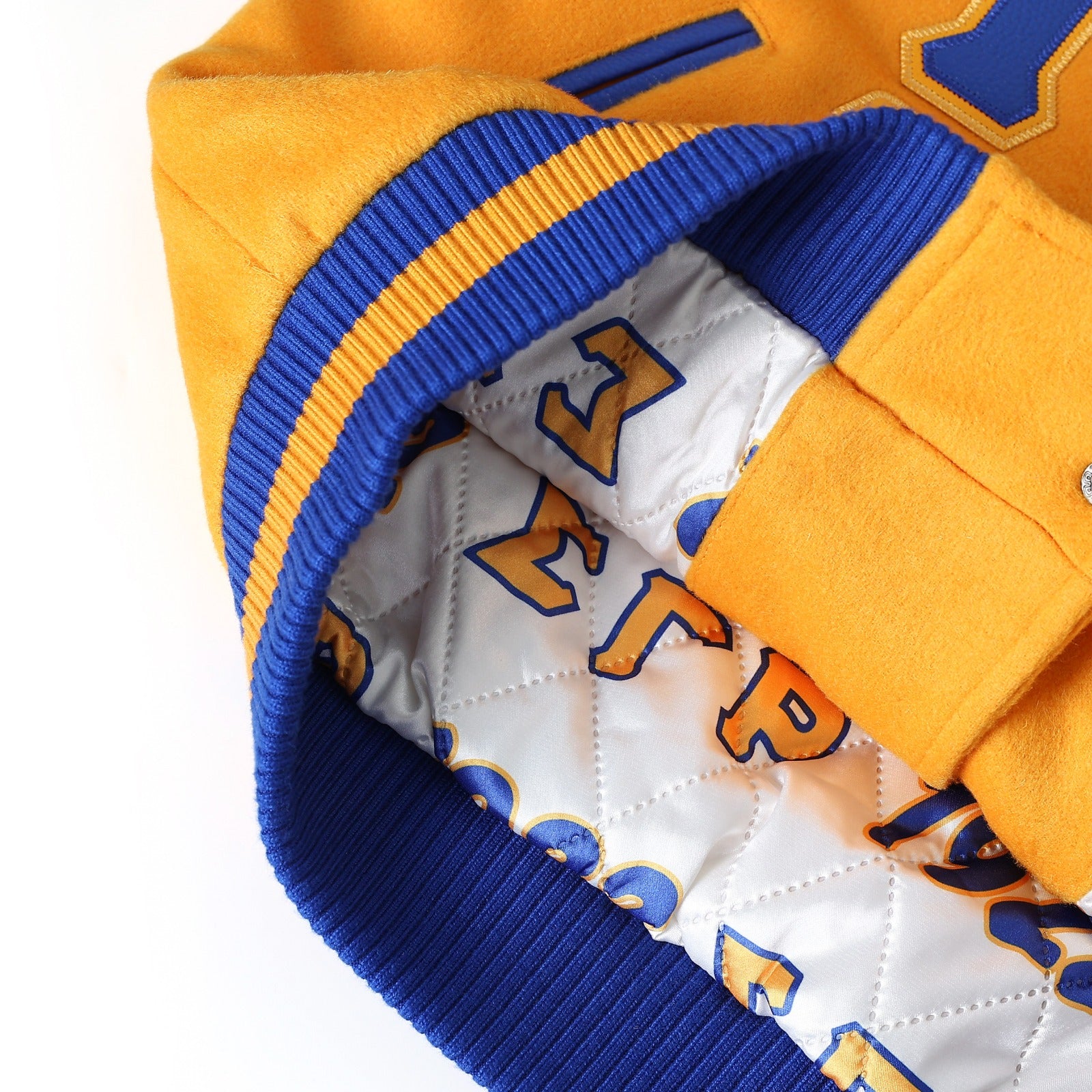 Sigma Gamma Rho Gold Wool And Leather Letterman Jacket