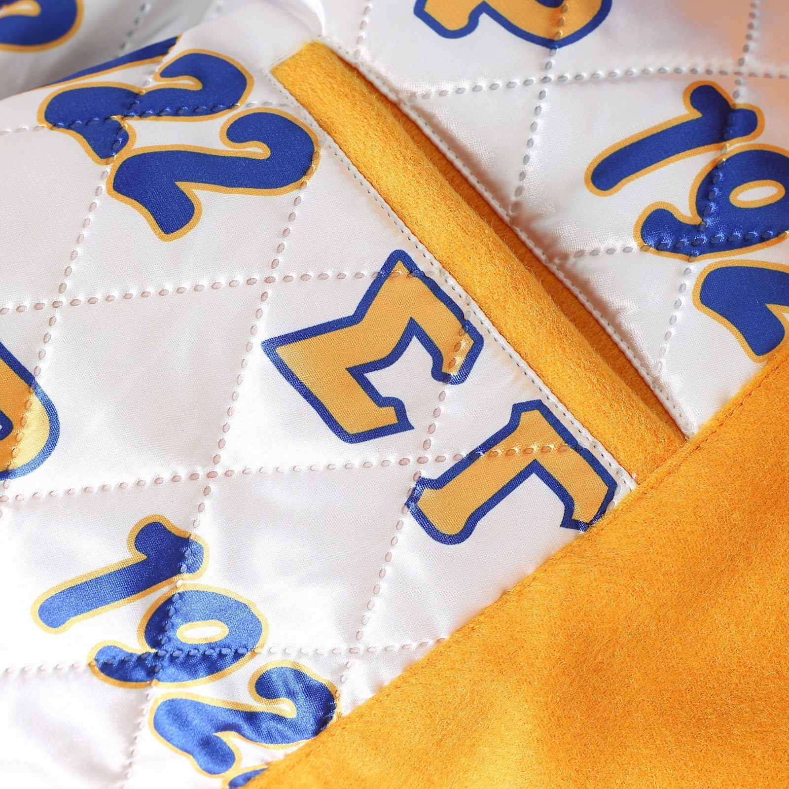 Sigma Gamma Rho Gold Wool And Leather Letterman Jacket
