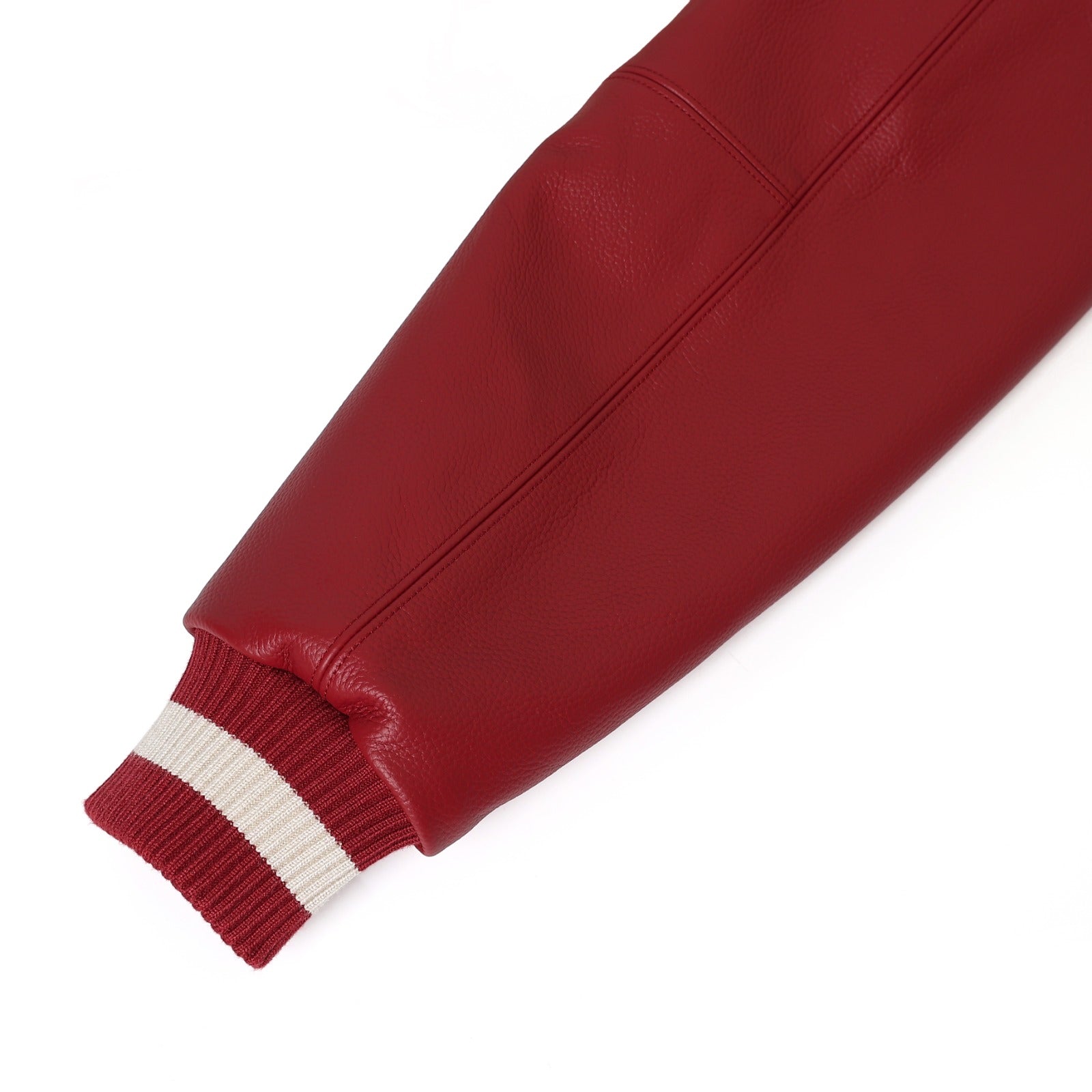 Delta Sigma Theta Neutral Wool And Leather Letterman Jacket