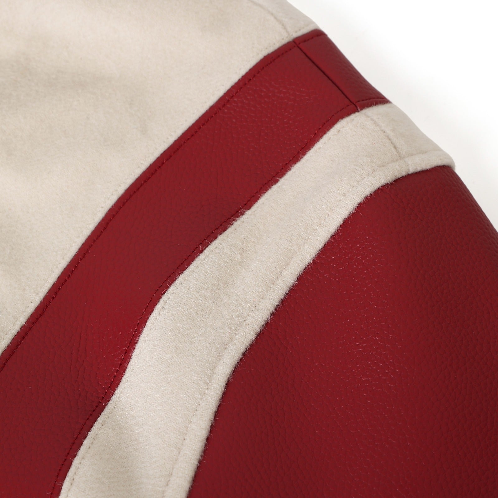 Delta Sigma Theta Neutral Wool And Leather Letterman Jacket