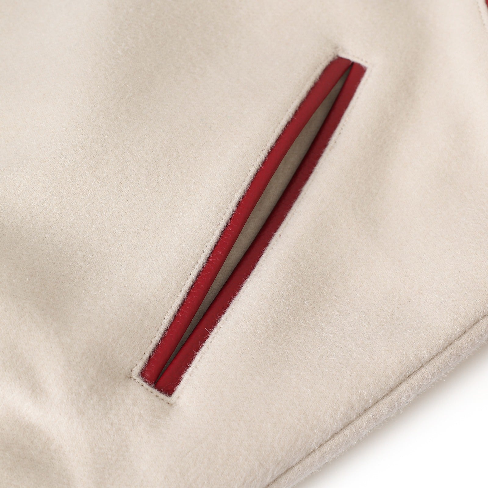 Delta Sigma Theta Neutral Wool And Leather Letterman Jacket