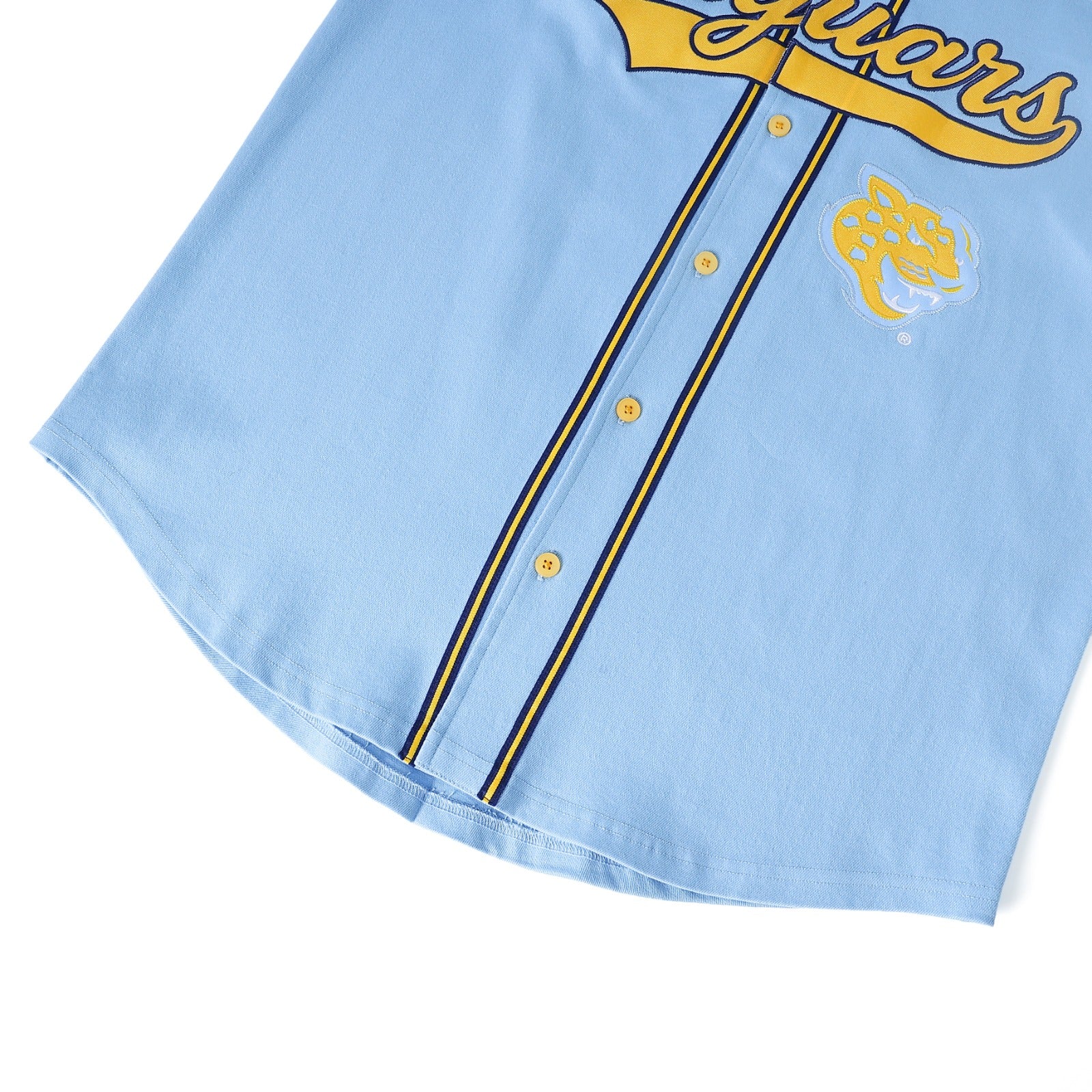 Southern Jaguars Columbia Blue Button Up Baseball Jersey (Unisex)
