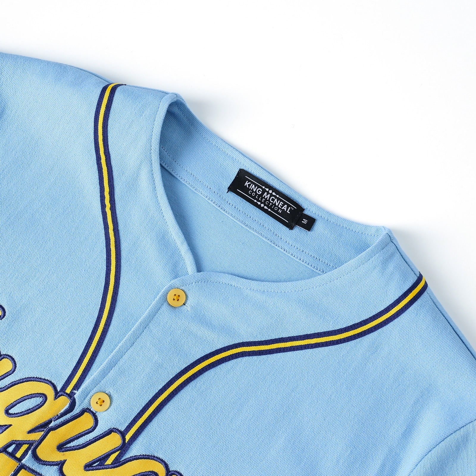 Southern Jaguars Columbia Blue Button Up Baseball Jersey (Unisex)