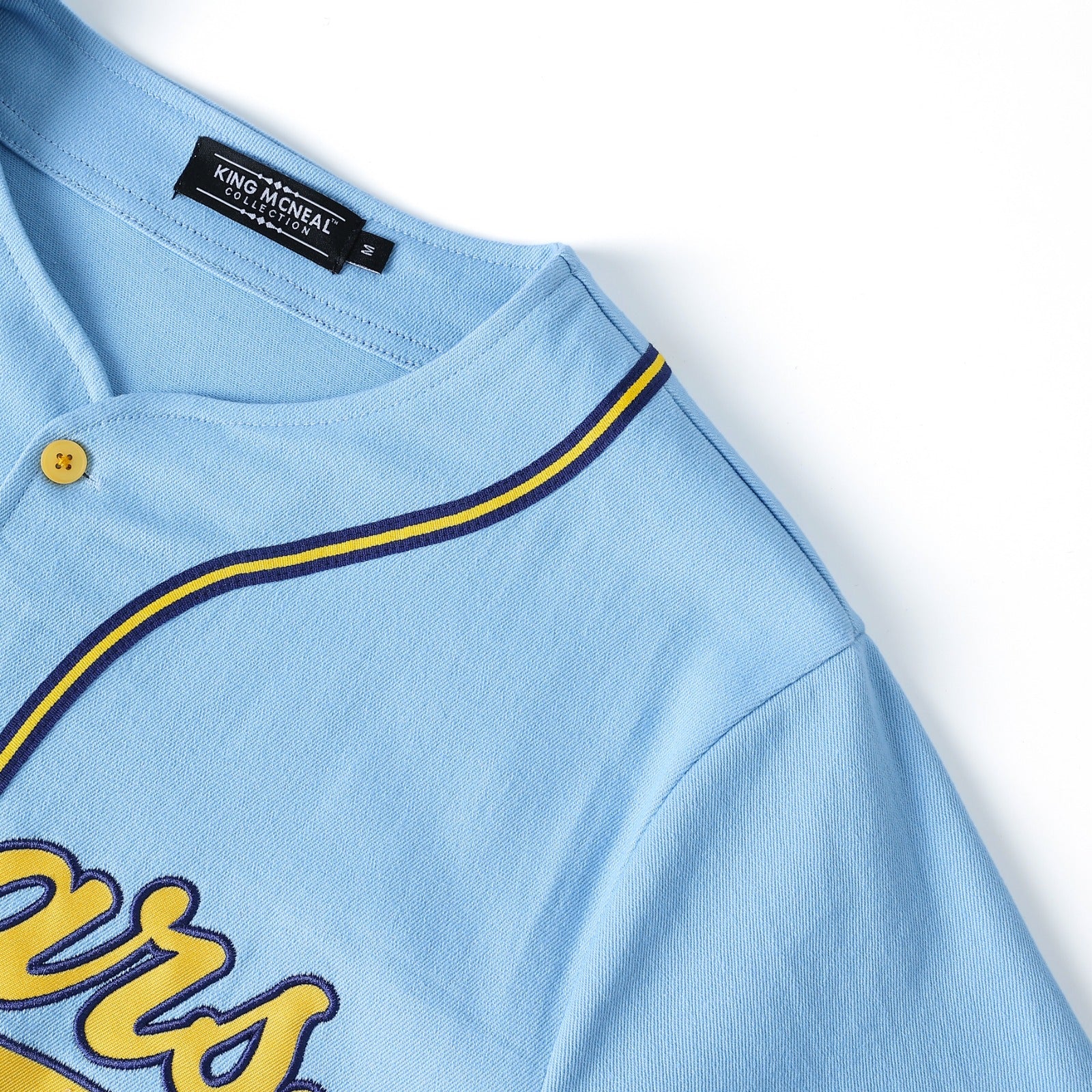 Southern Jaguars Columbia Blue Button Up Baseball Jersey (Unisex)