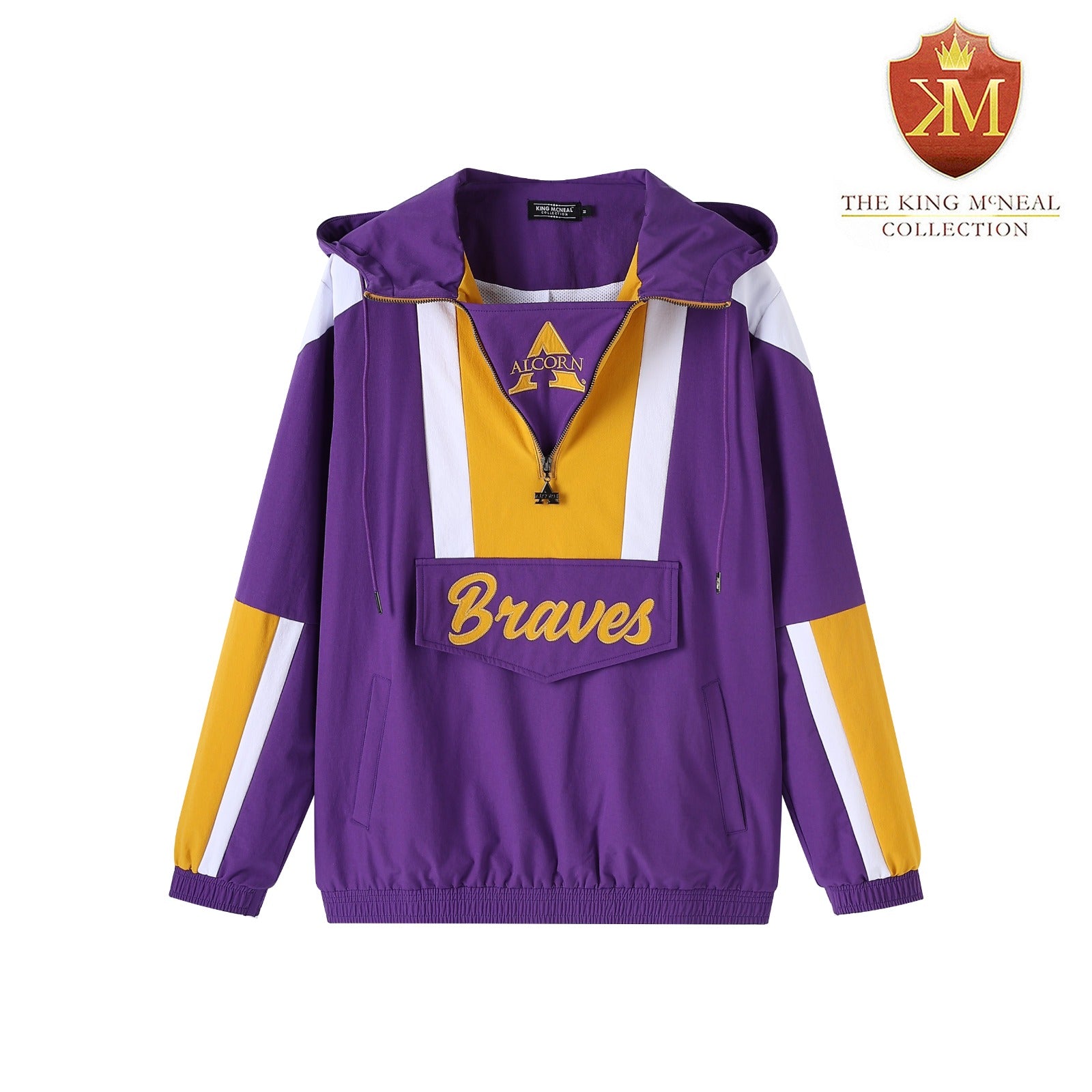 Alcorn State Purple Windbreaker Tech Pullover(Unisex)