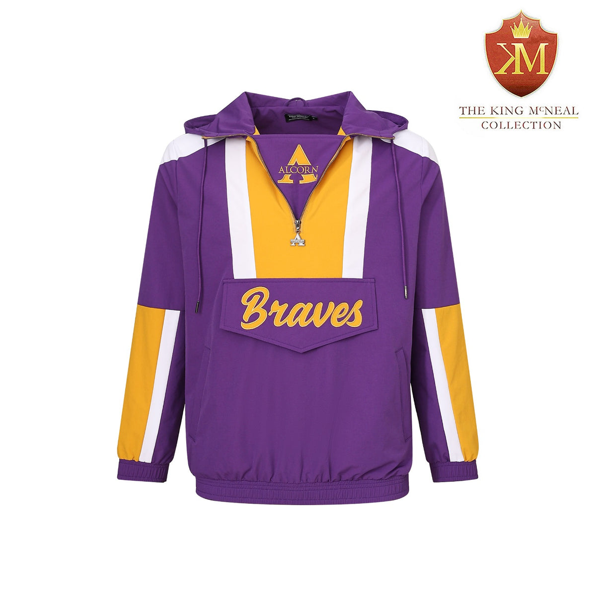 Alcorn State Purple Windbreaker Tech Pullover(Unisex)