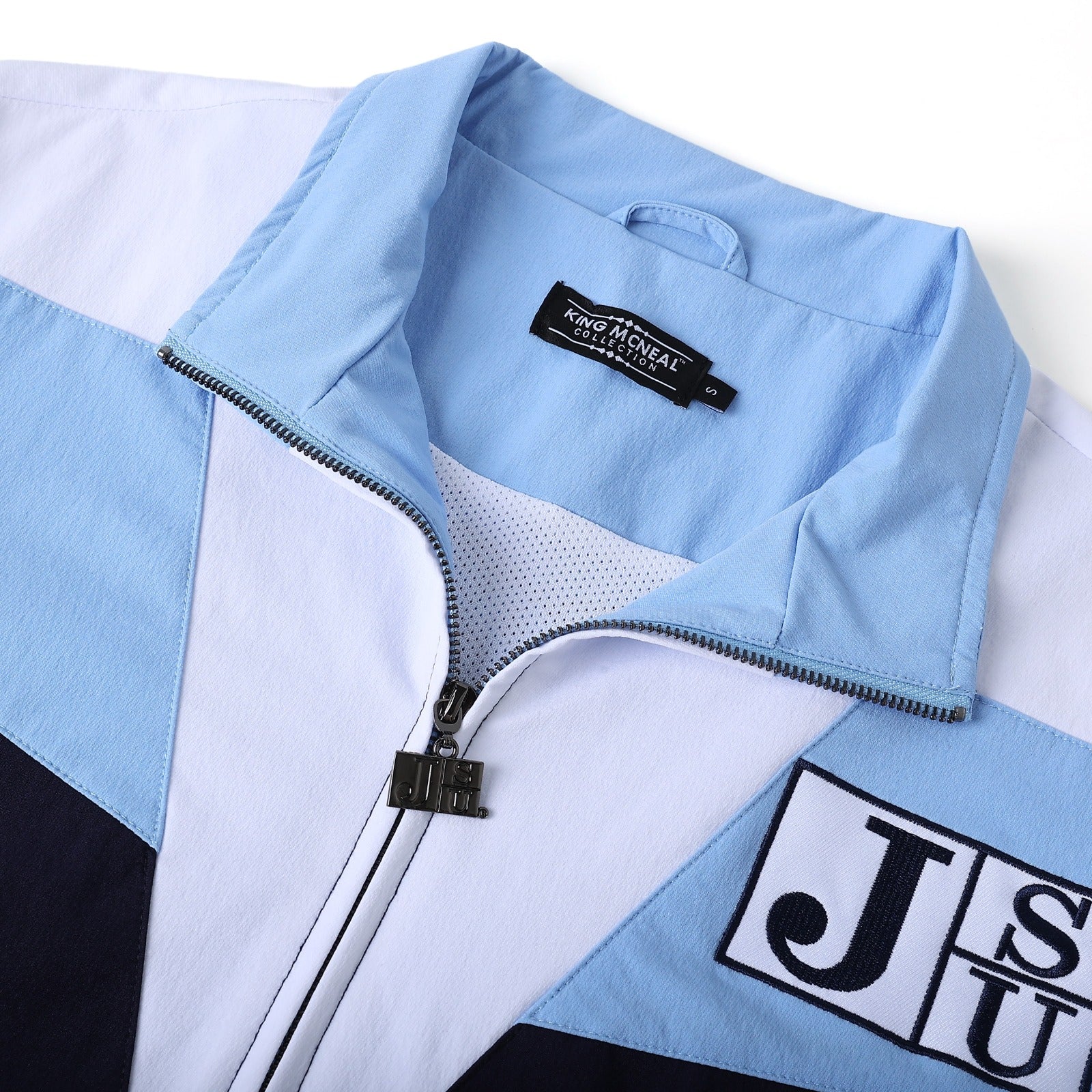 Jackson State Navy Full Zip Windbreaker Tech (Unisex)