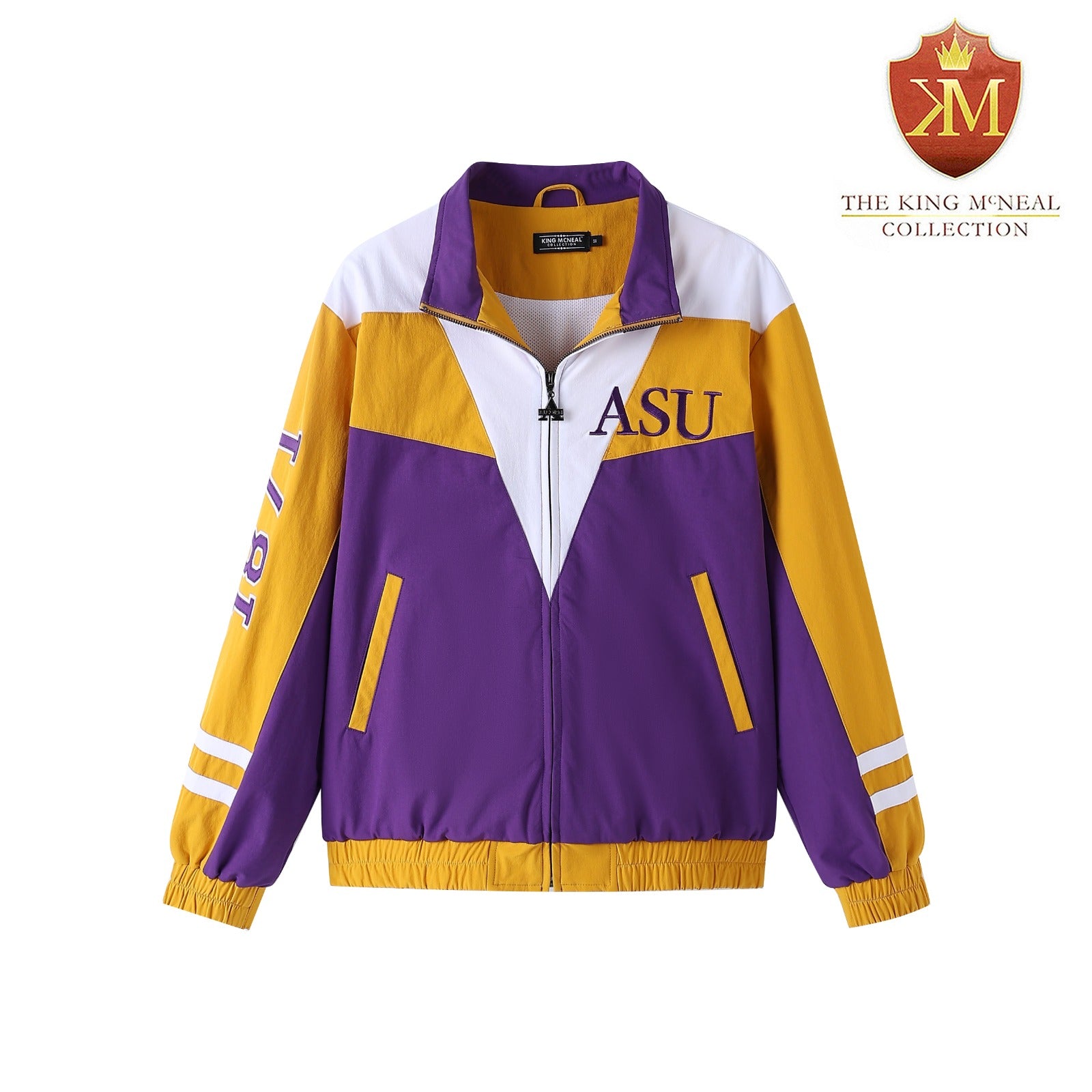 Alcorn State Purple Full zip Tech Windbreaker(Unisex)