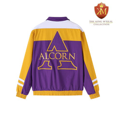 Alcorn State Purple Full zip Tech Windbreaker(Unisex)