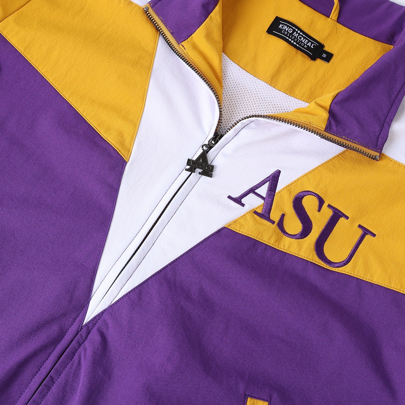Alcorn State Purple Full zip Tech Windbreaker(Unisex)