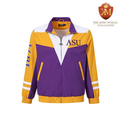 Alcorn State Purple Full zip Tech Windbreaker(Unisex)