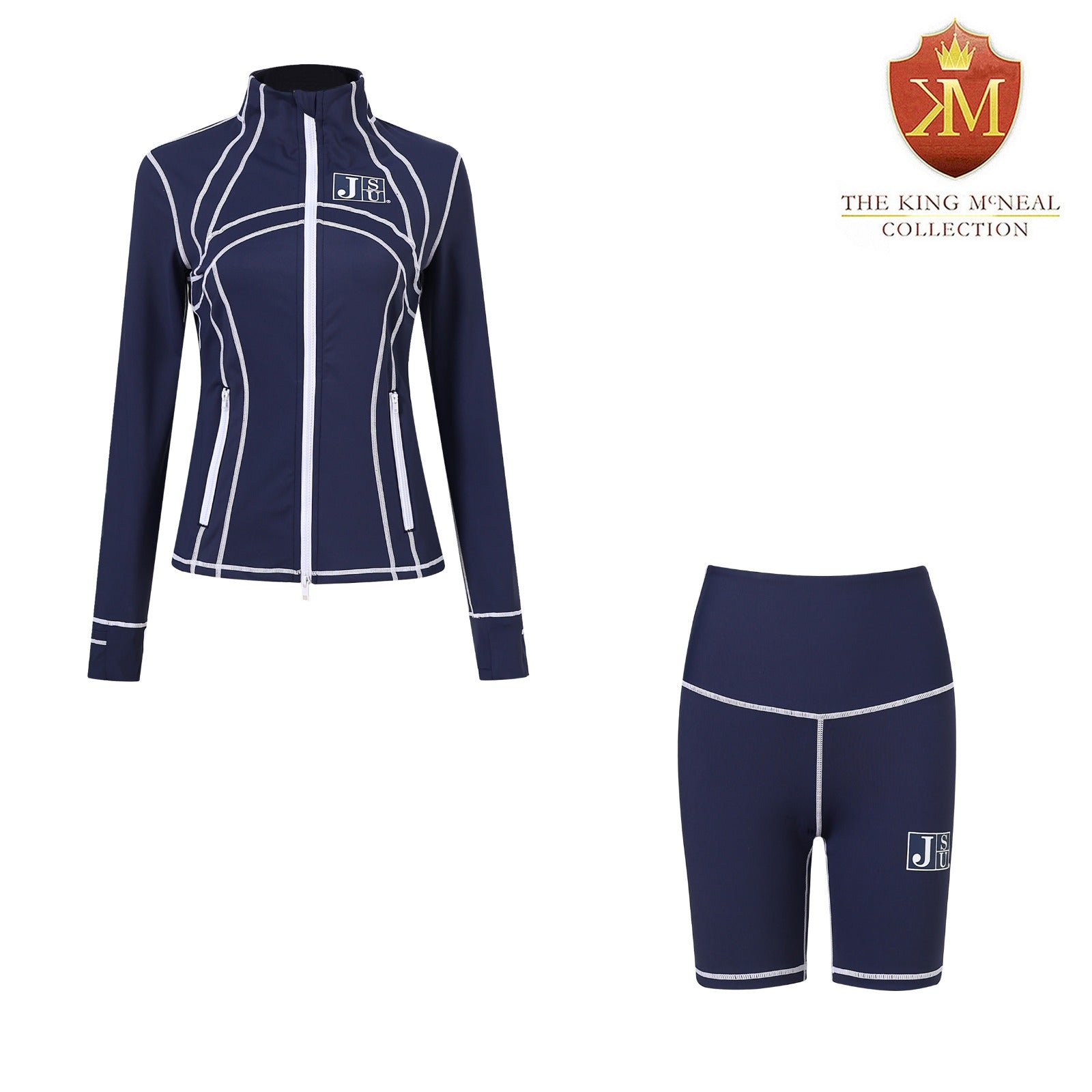 Jackson State Blue Full Zip Yoga Jacket