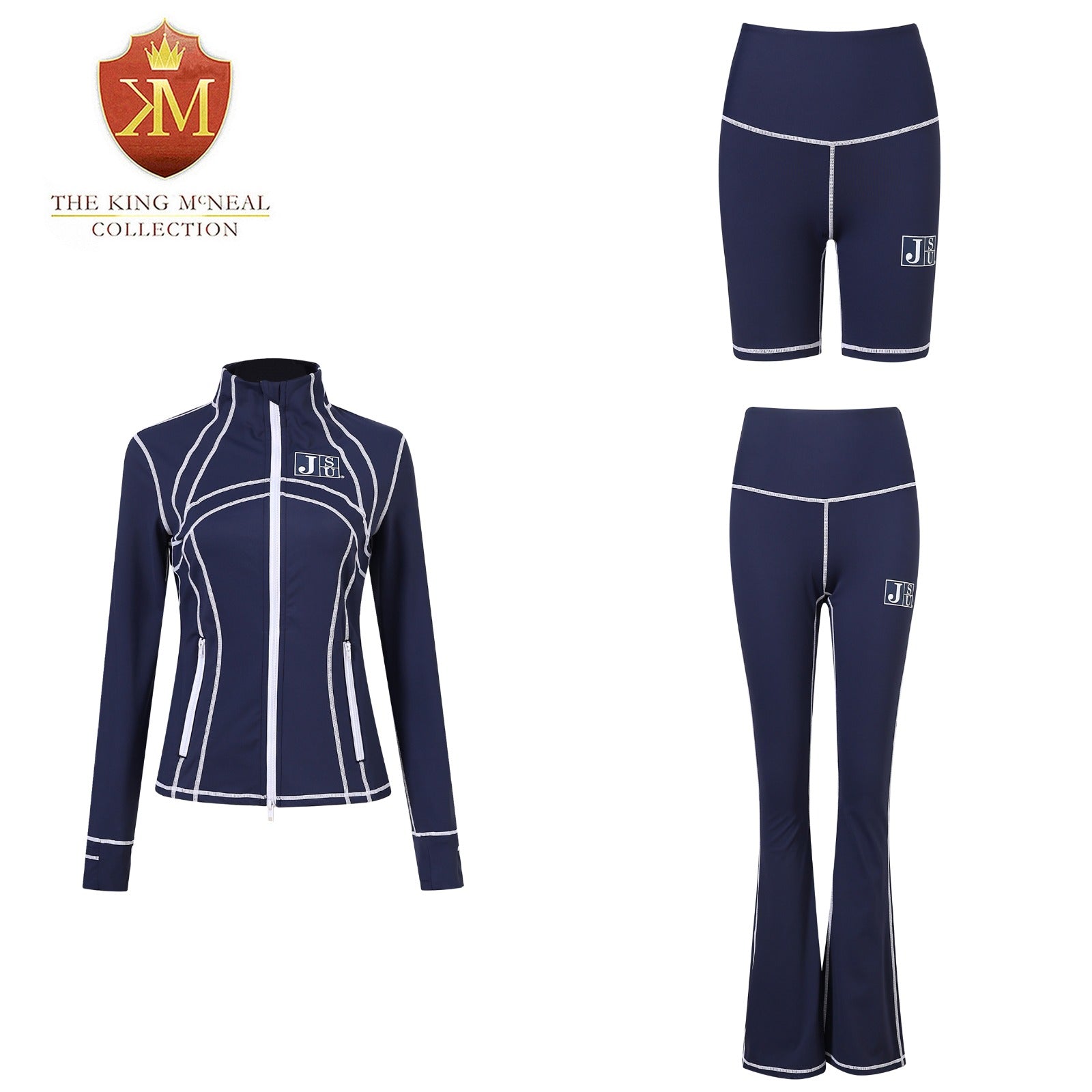 Jackson State Blue Full Zip Yoga Jacket