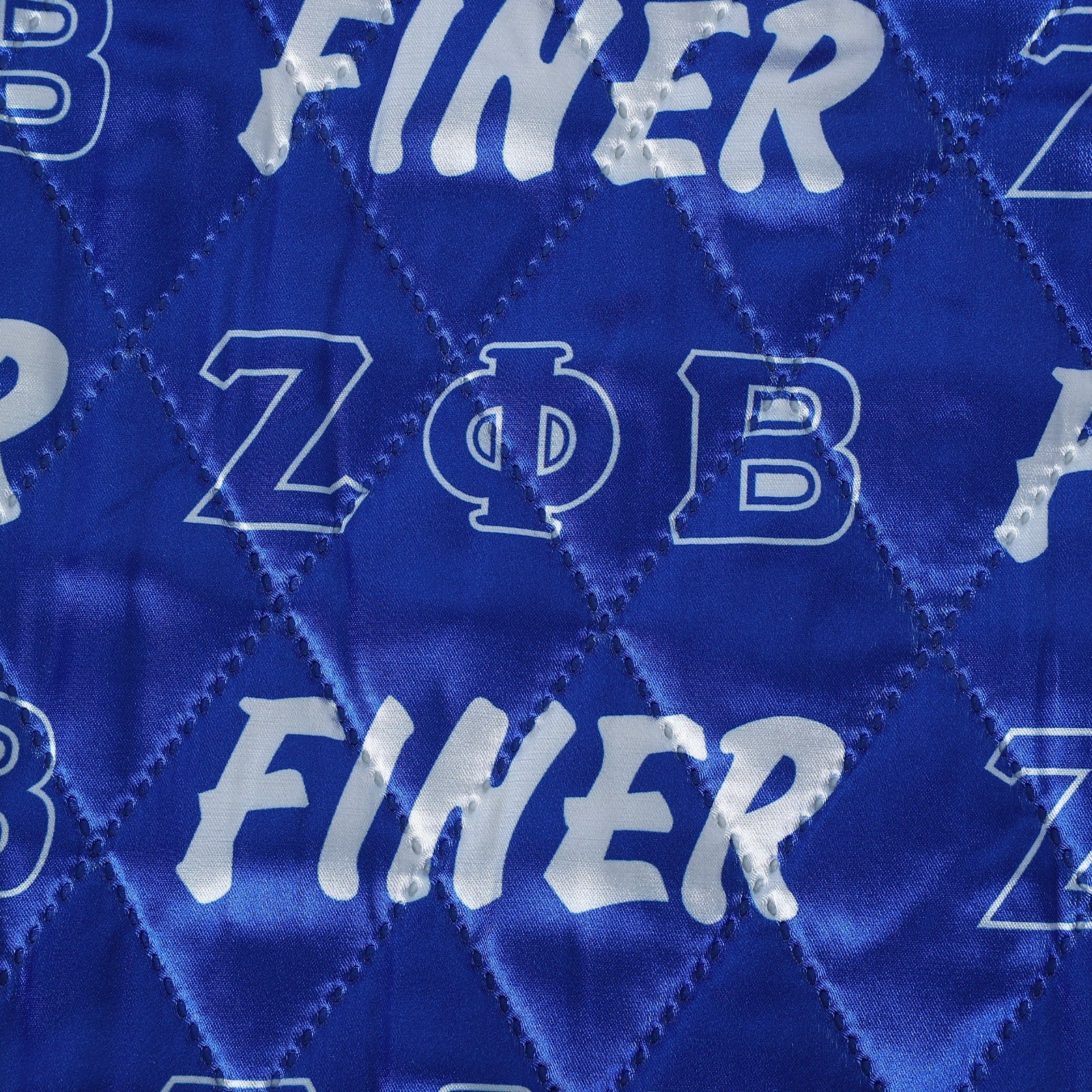 Zeta Phi Beta White Wool And Leather Letterman Jacket (Unisex)