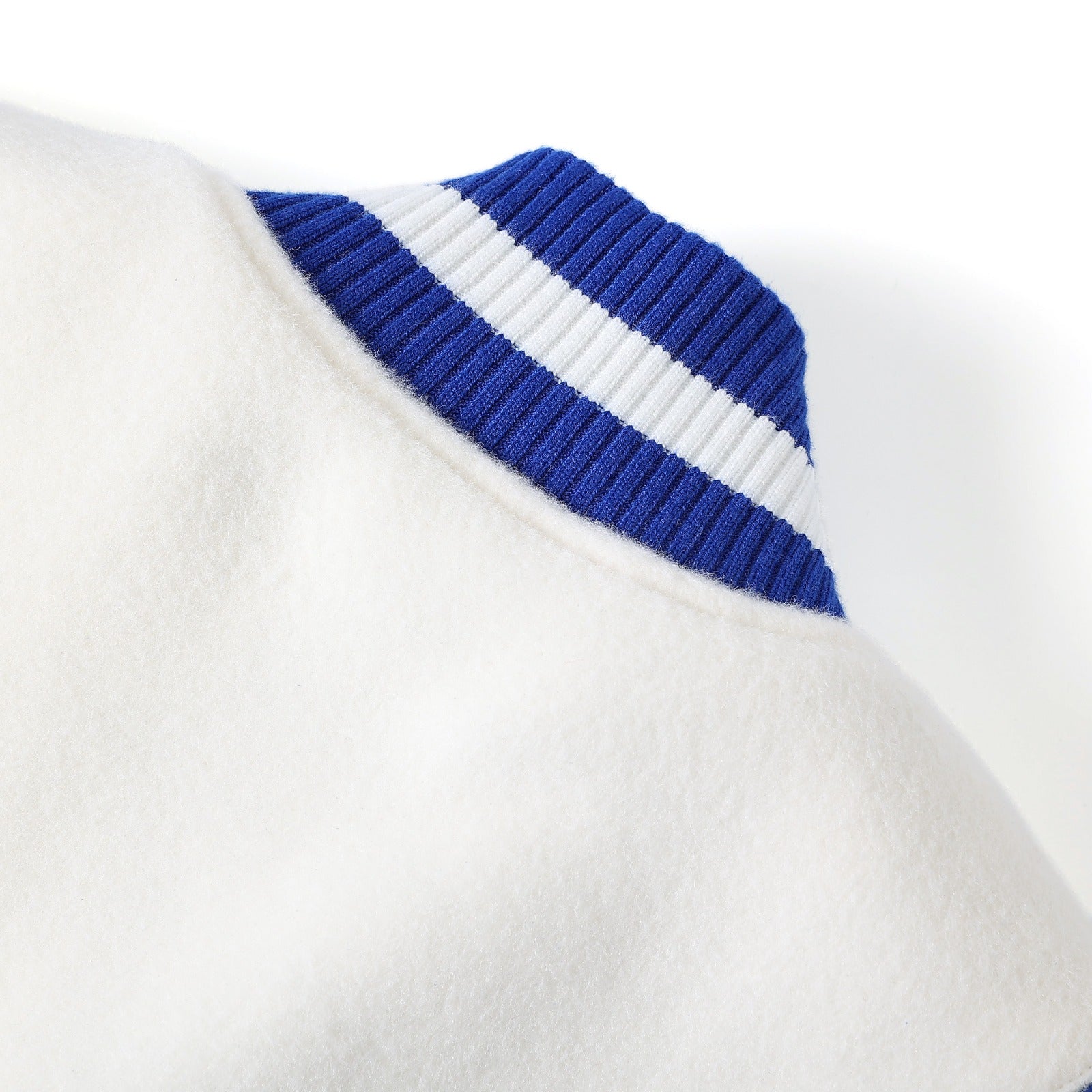 Zeta Phi Beta White Wool And Leather Letterman Jacket (Unisex)