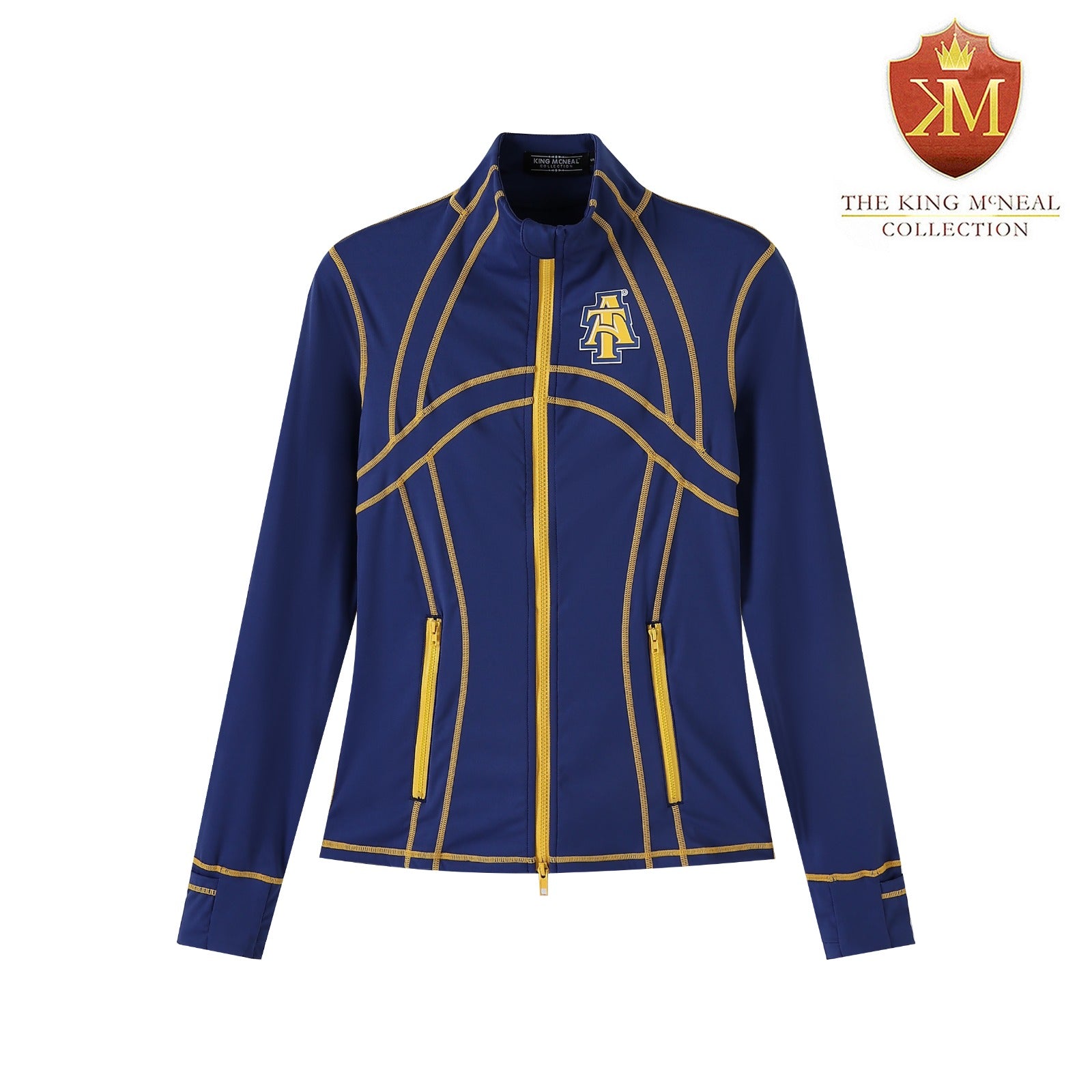 North Carolina A&T Blue Full Zip Yoga Jacket
