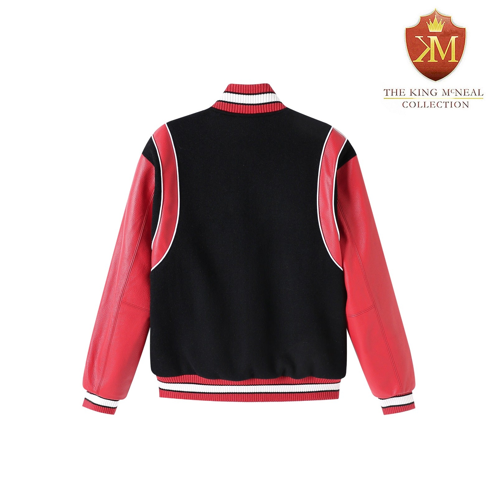 Delta Sigma Theta Black Wool And Leather Letterman Jacket (Unisex)