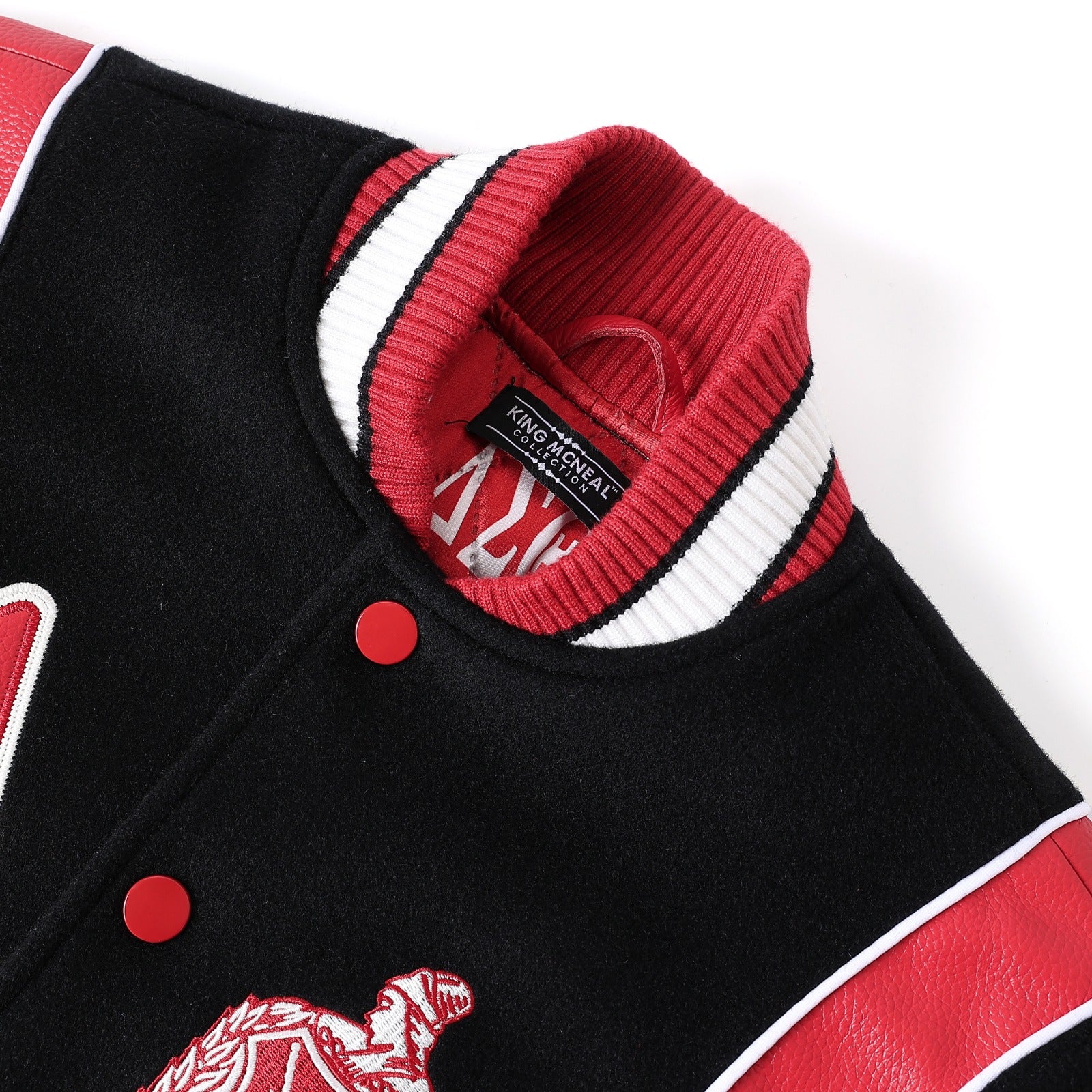 Delta Sigma Theta Black Wool And Leather Letterman Jacket (Unisex)