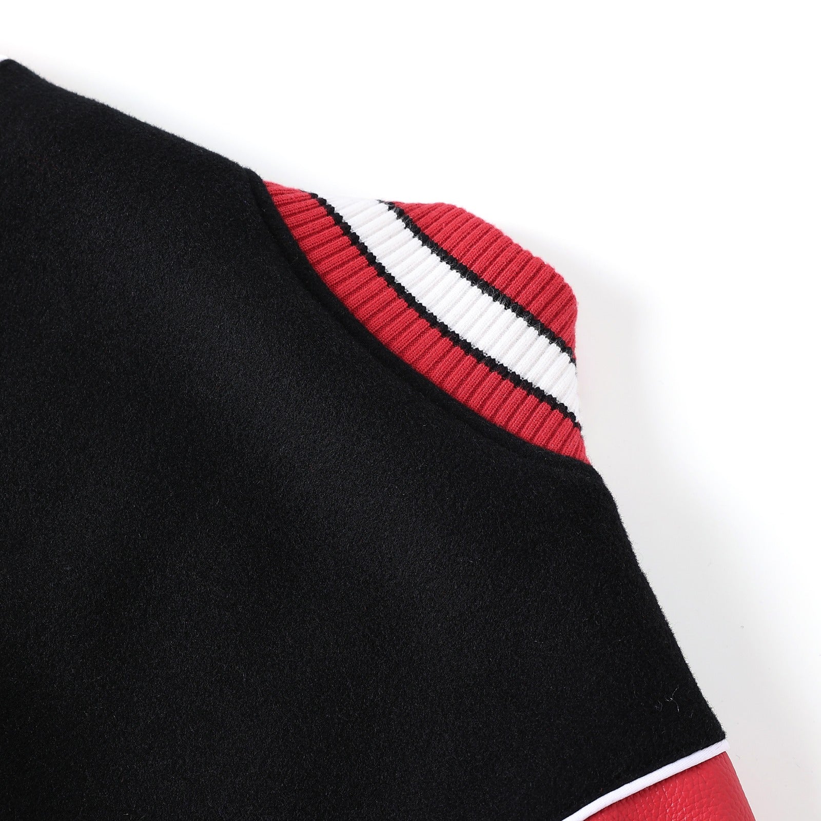 Delta Sigma Theta Black Wool And Leather Letterman Jacket (Unisex)