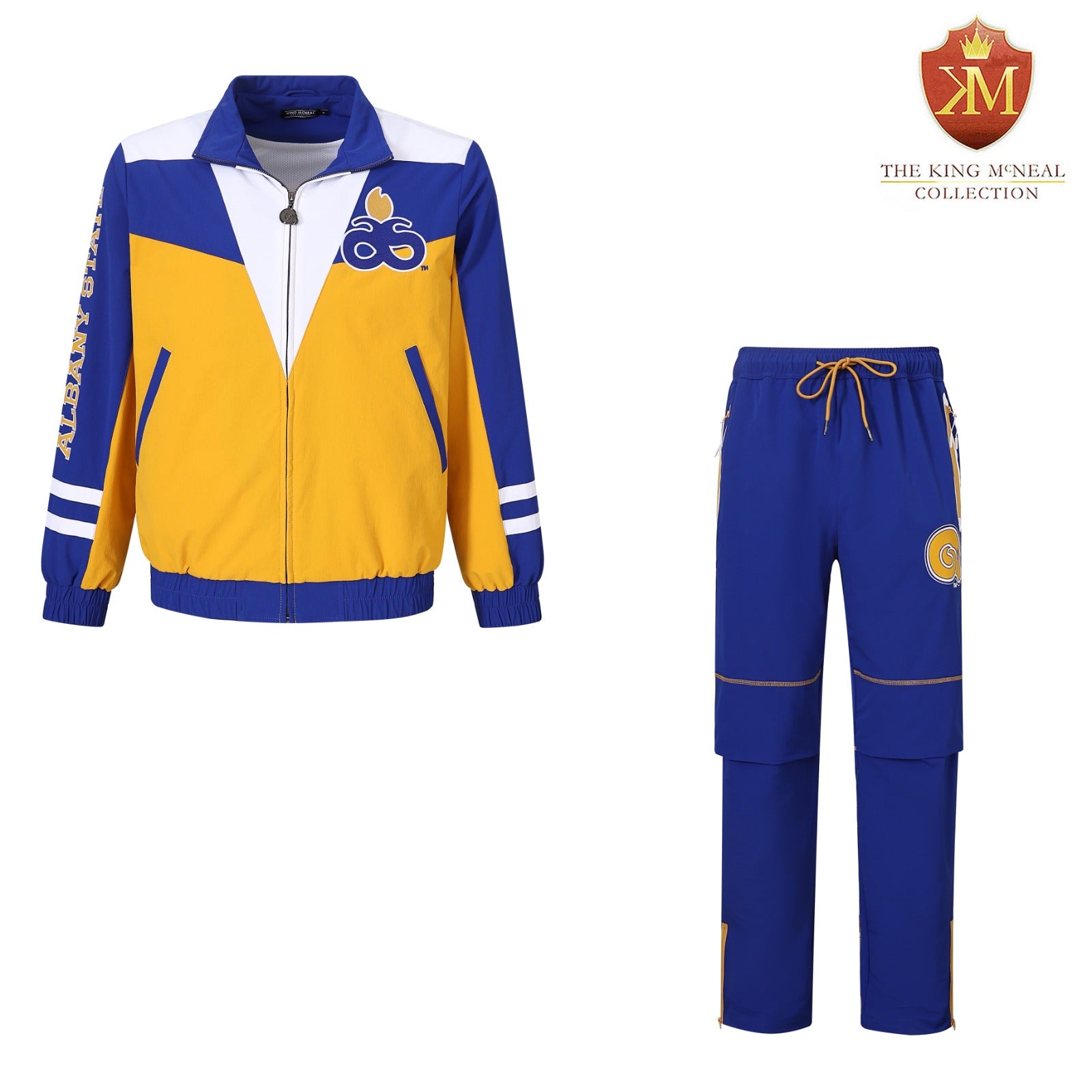 Albany State Blue Full Zip Windbreaker Tech (Unisex)