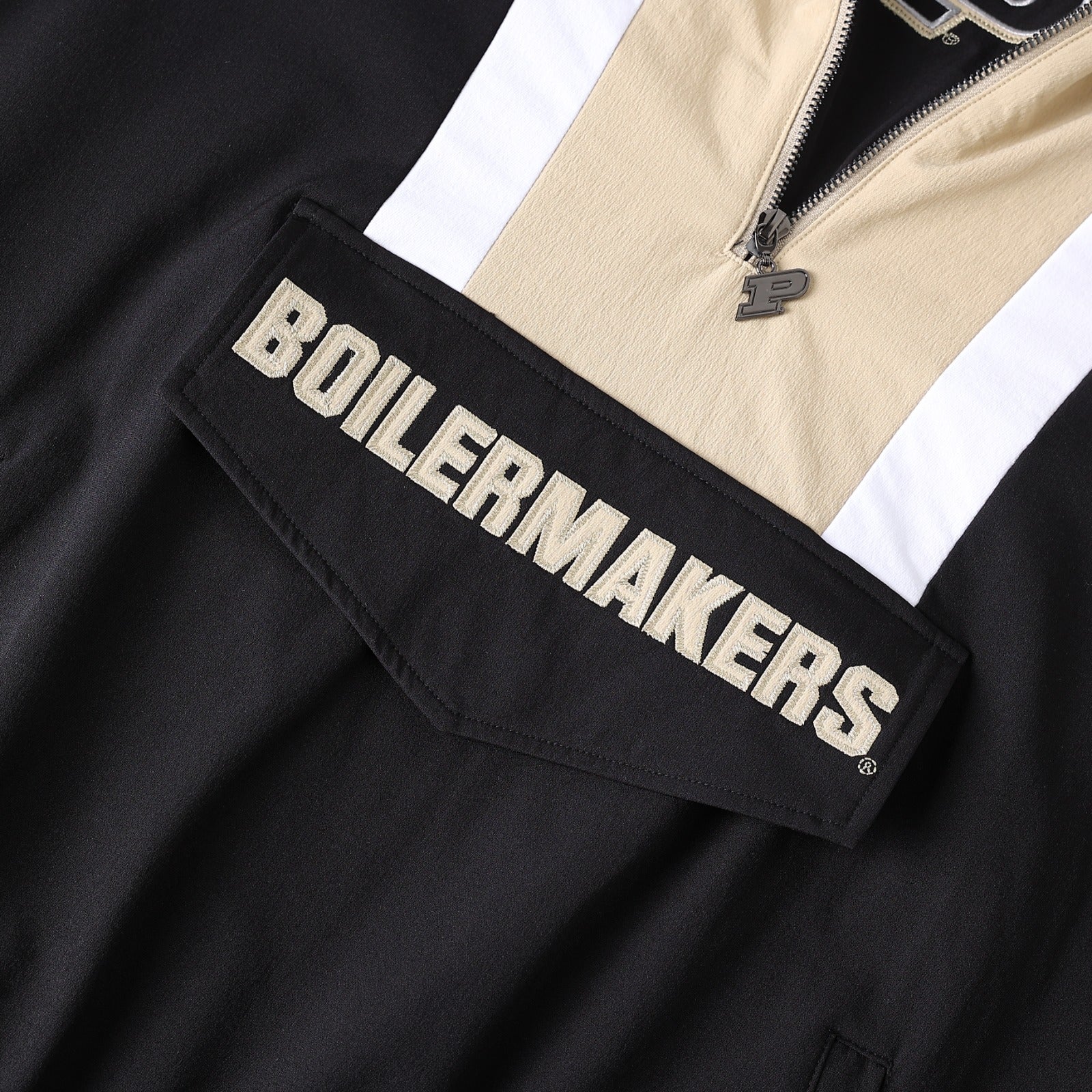 Purdue Black Windbreaker Tech Pullover(Unisex)