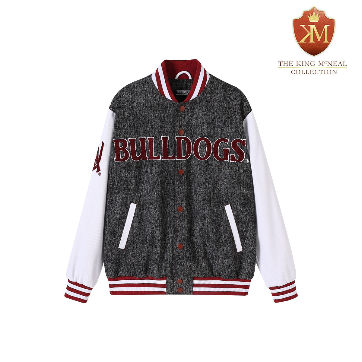 Alabama A&M Black Denim Bomber Jacket