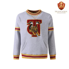 Tuskegee Heather Grey Pocket Crewneck