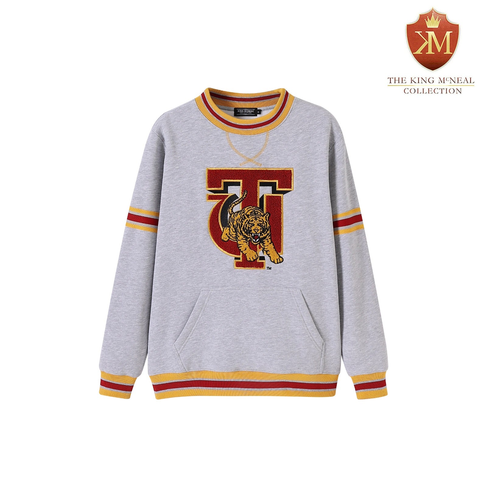 Tuskegee Heather Grey Pocket Crewneck