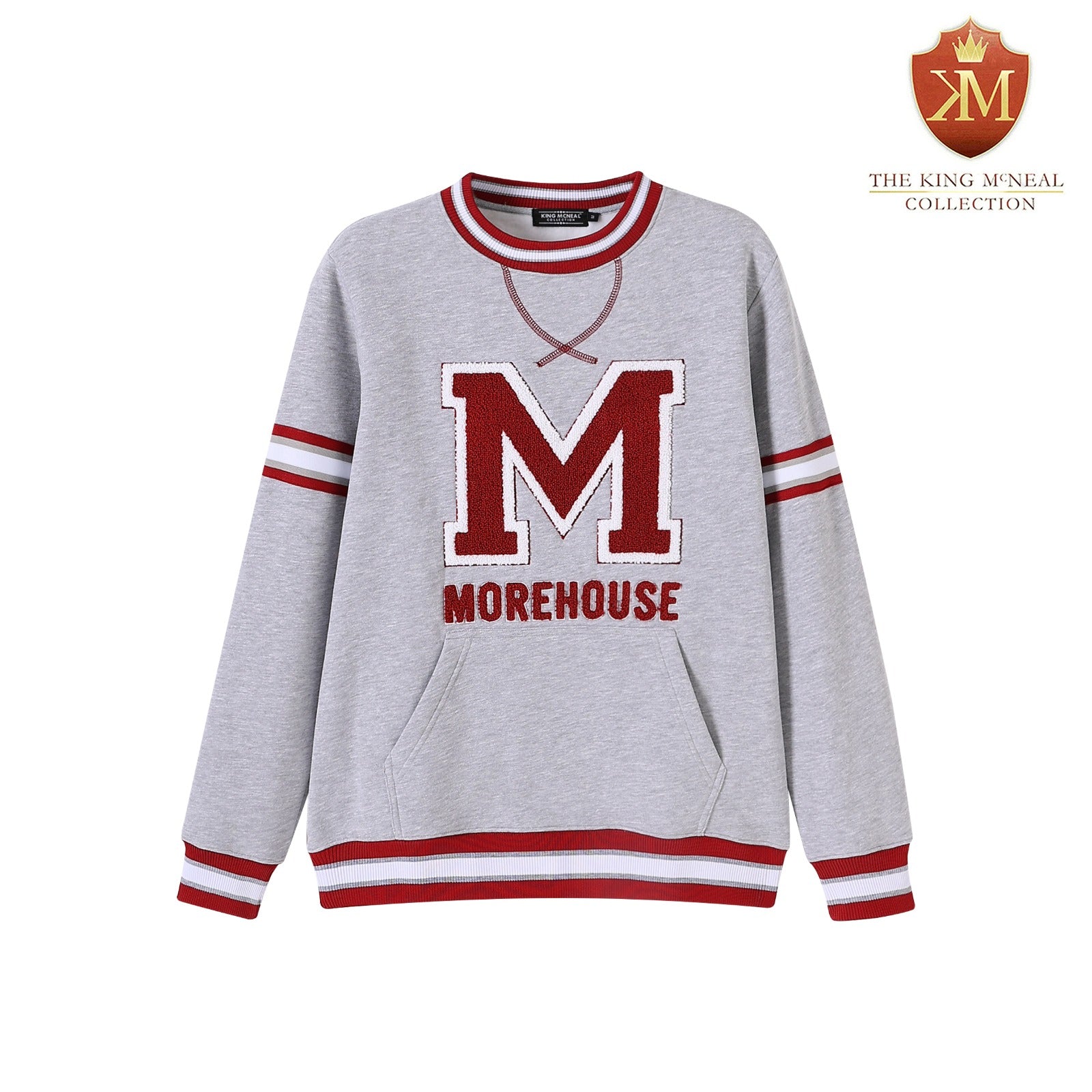 Morehouse Heather Grey Pocket Crewneck