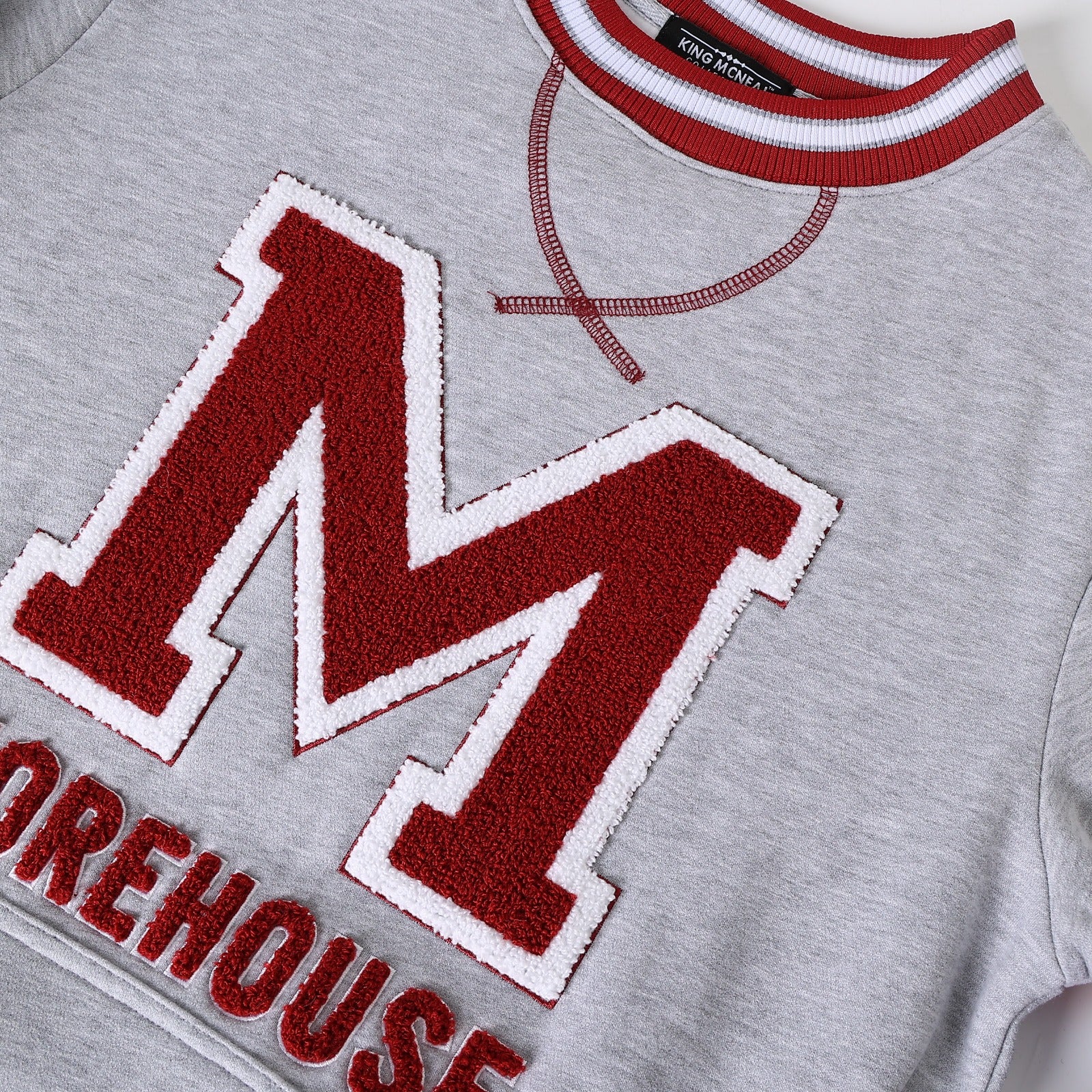 Morehouse Heather Grey Pocket Crewneck