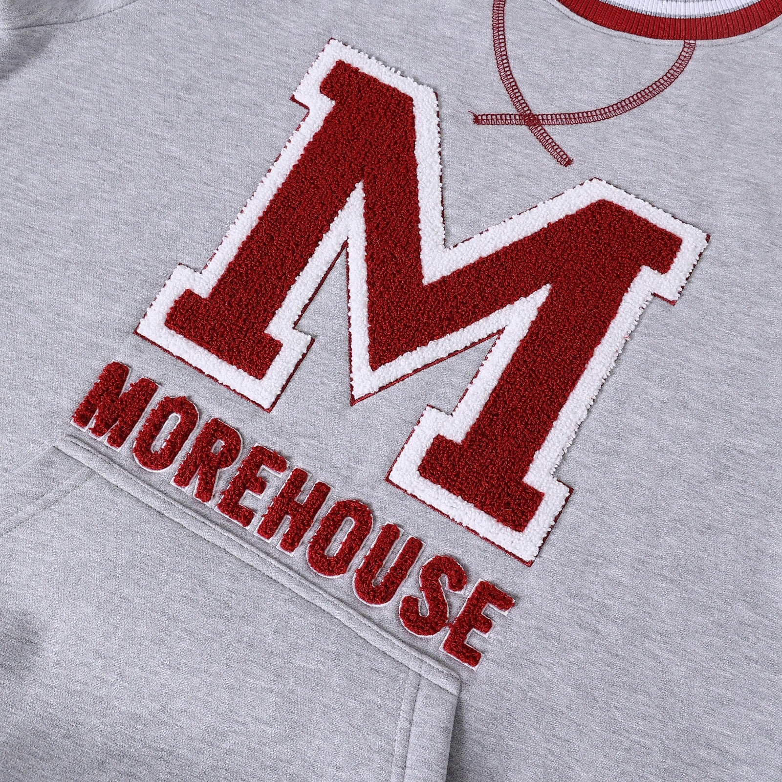 Morehouse Heather Grey Pocket Crewneck