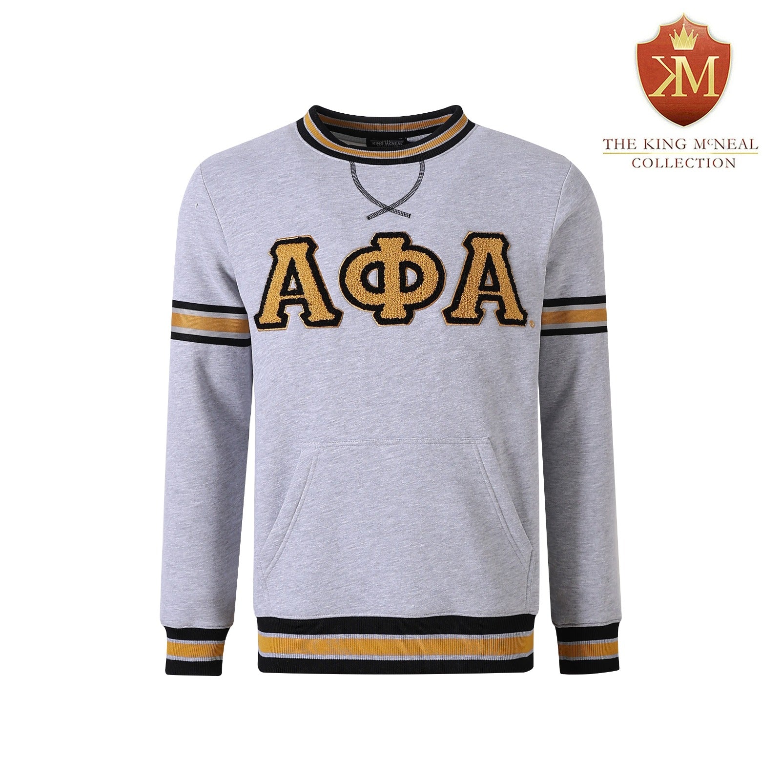 Alpha Grey Chenille Crewneck