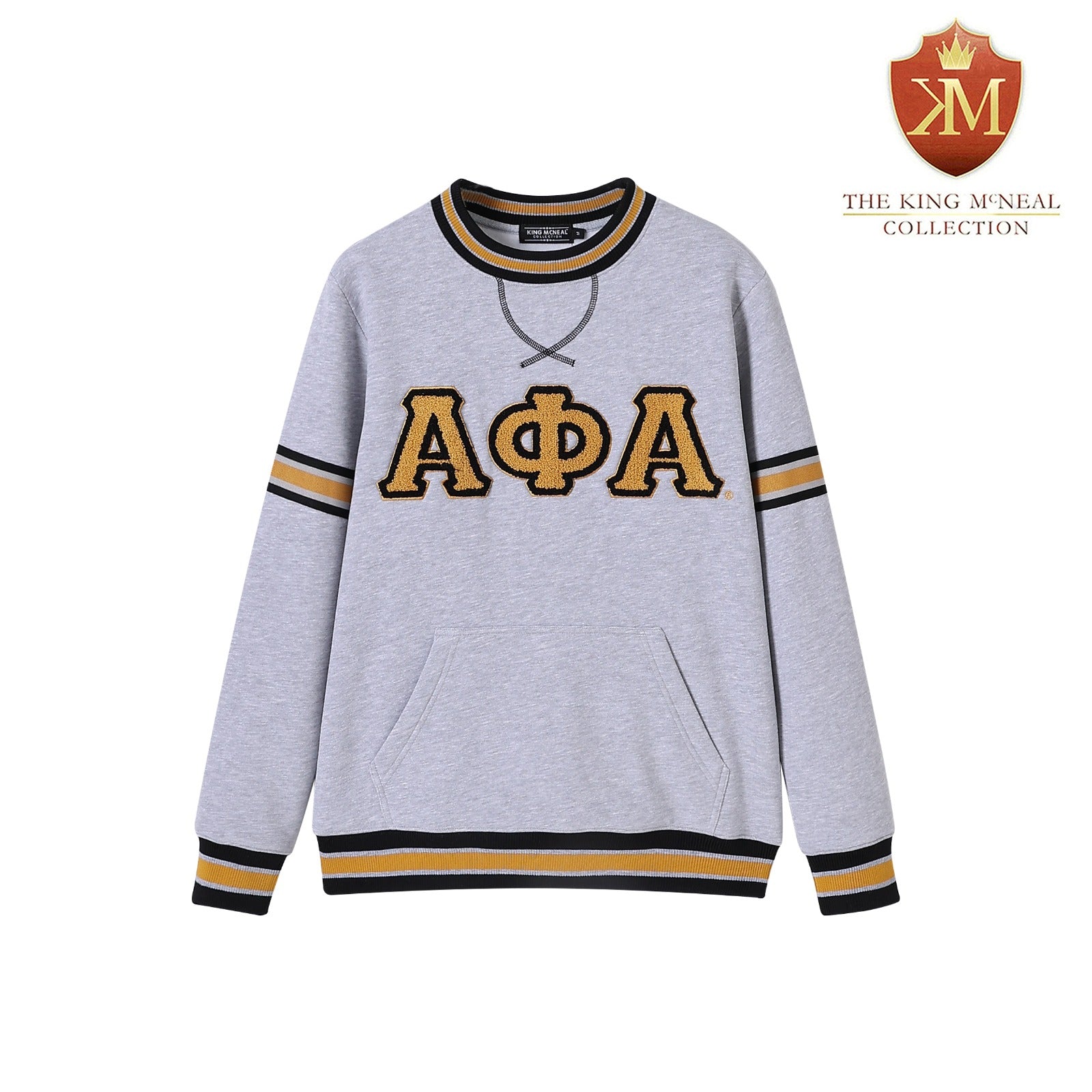 Alpha Grey Chenille Crewneck