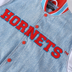 Delaware State Denim Bomber Jacket