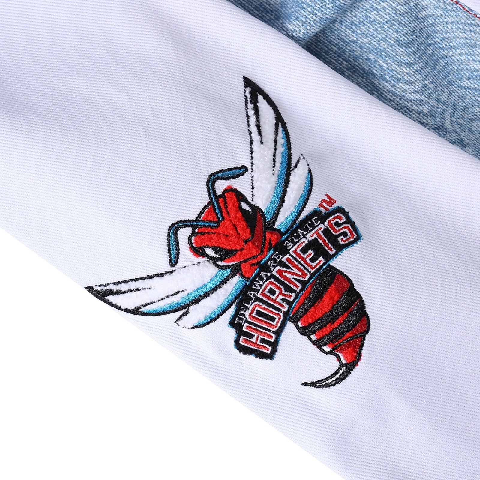 Delaware State Denim Bomber Jacket