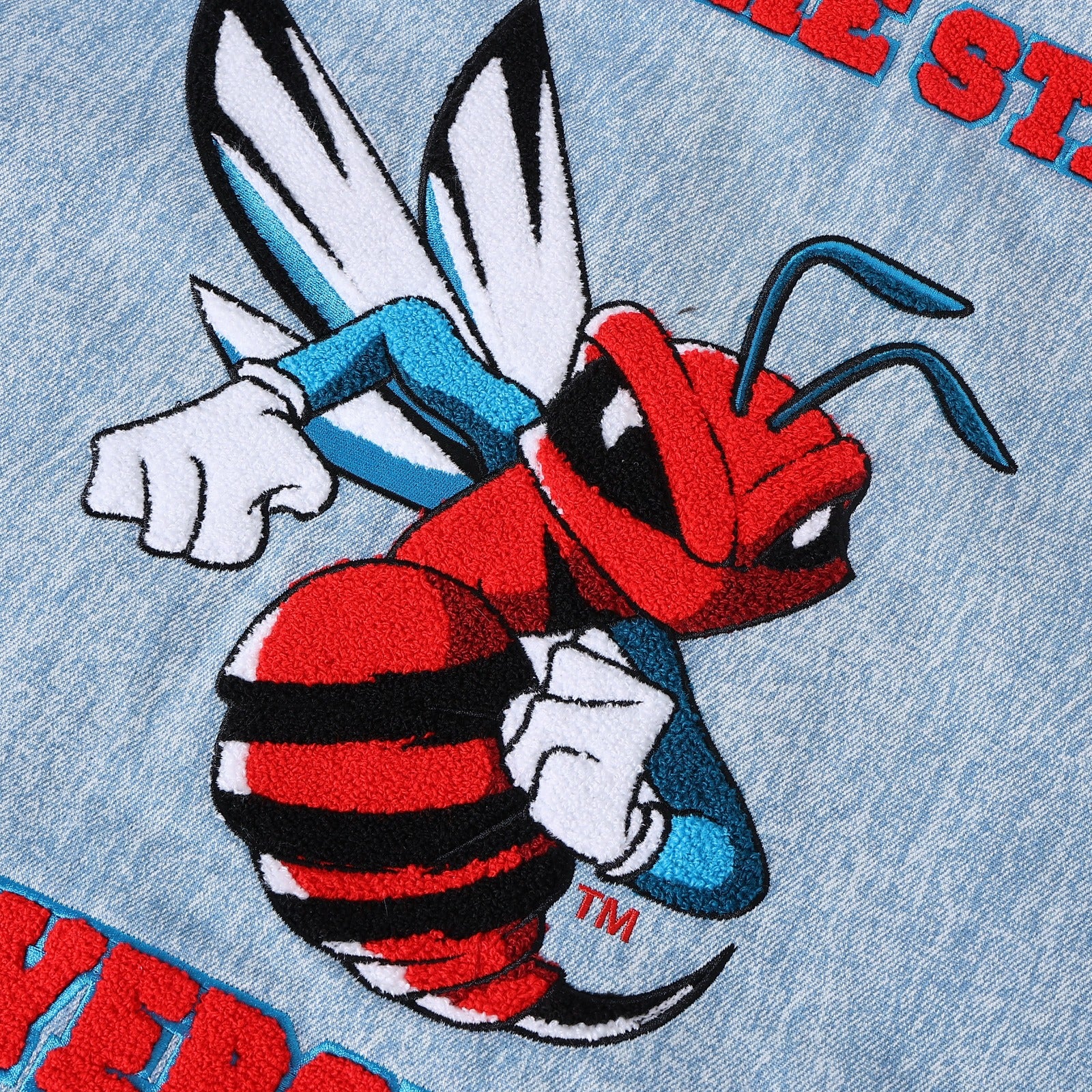 Delaware State Denim Bomber Jacket