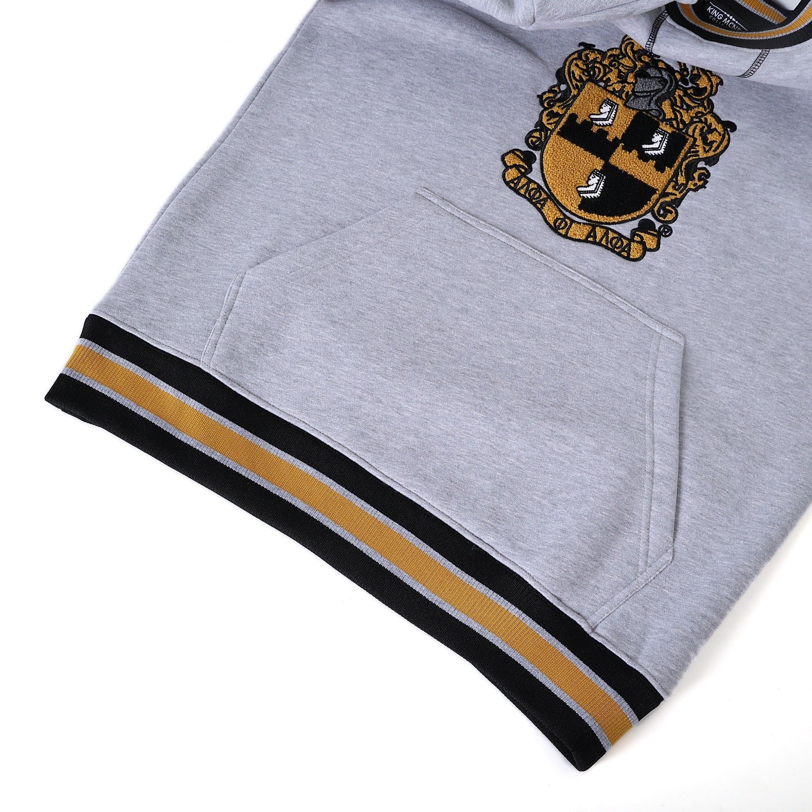 Alpha Grey Crest Chenille Crewneck