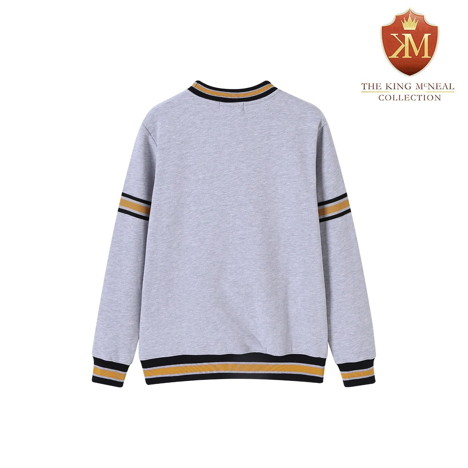 Alpha Grey Crest Chenille Crewneck