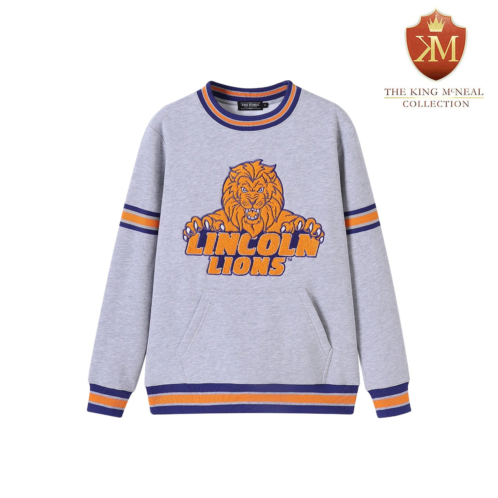 Lincoln University Heather Grey Pocket Crewneck