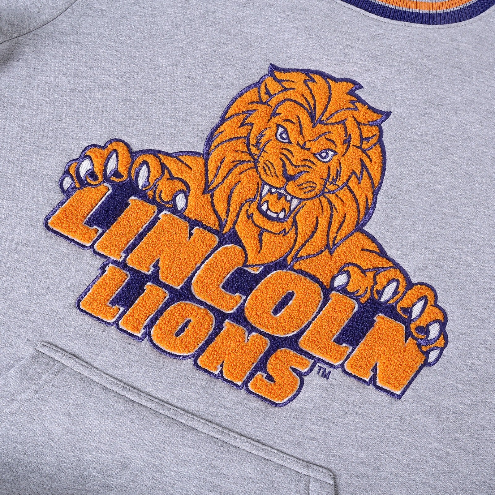 Lincoln University Heather Grey Pocket Crewneck