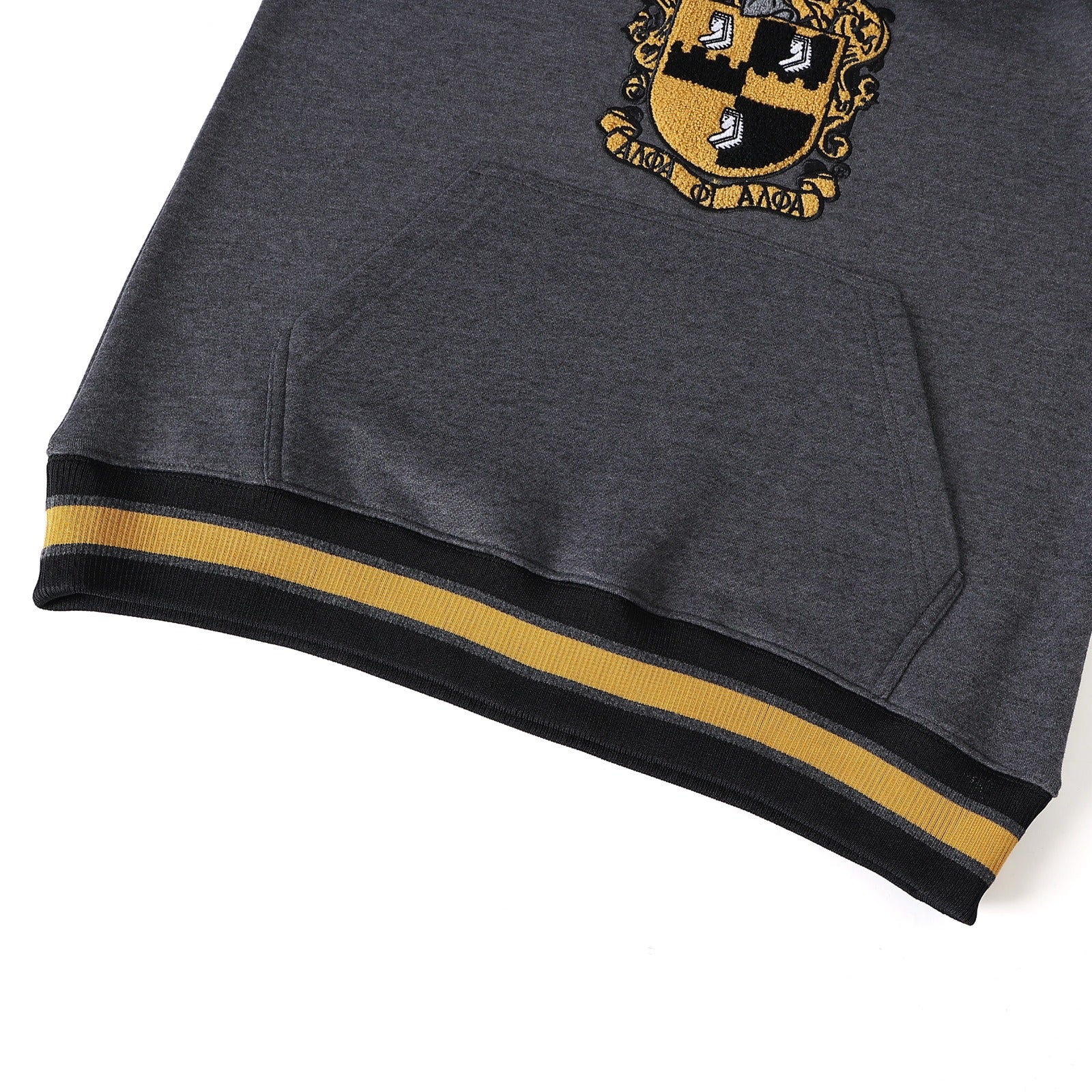 Alpha Charcoal Grey Crest Chenille Crewneck