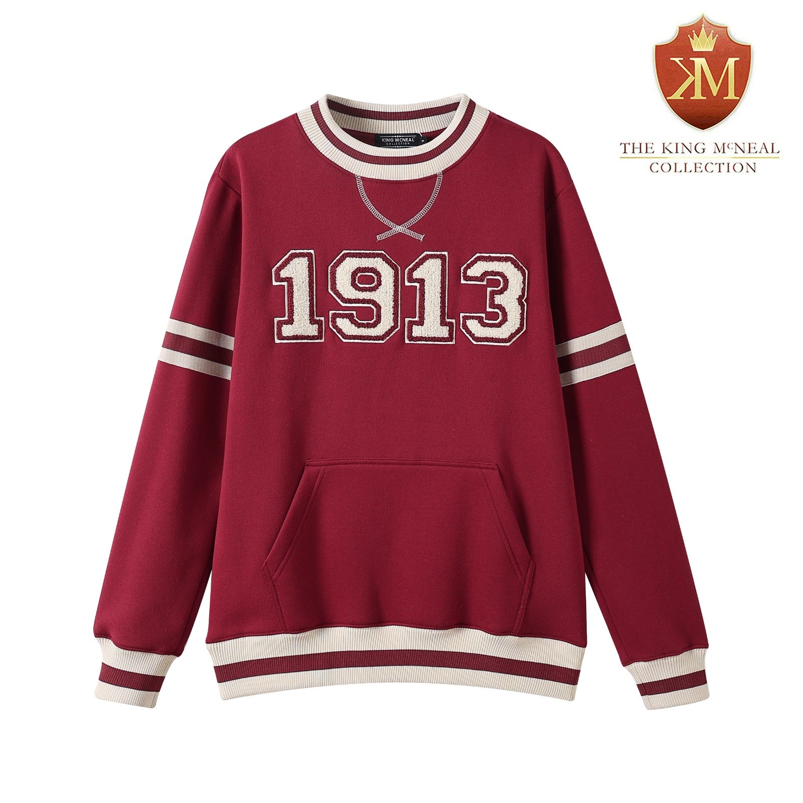 Delta Crimson 1913 Chenille Crewneck