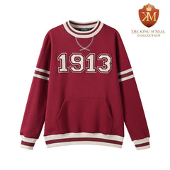 Delta Crimson 1913 Chenille Crewneck
