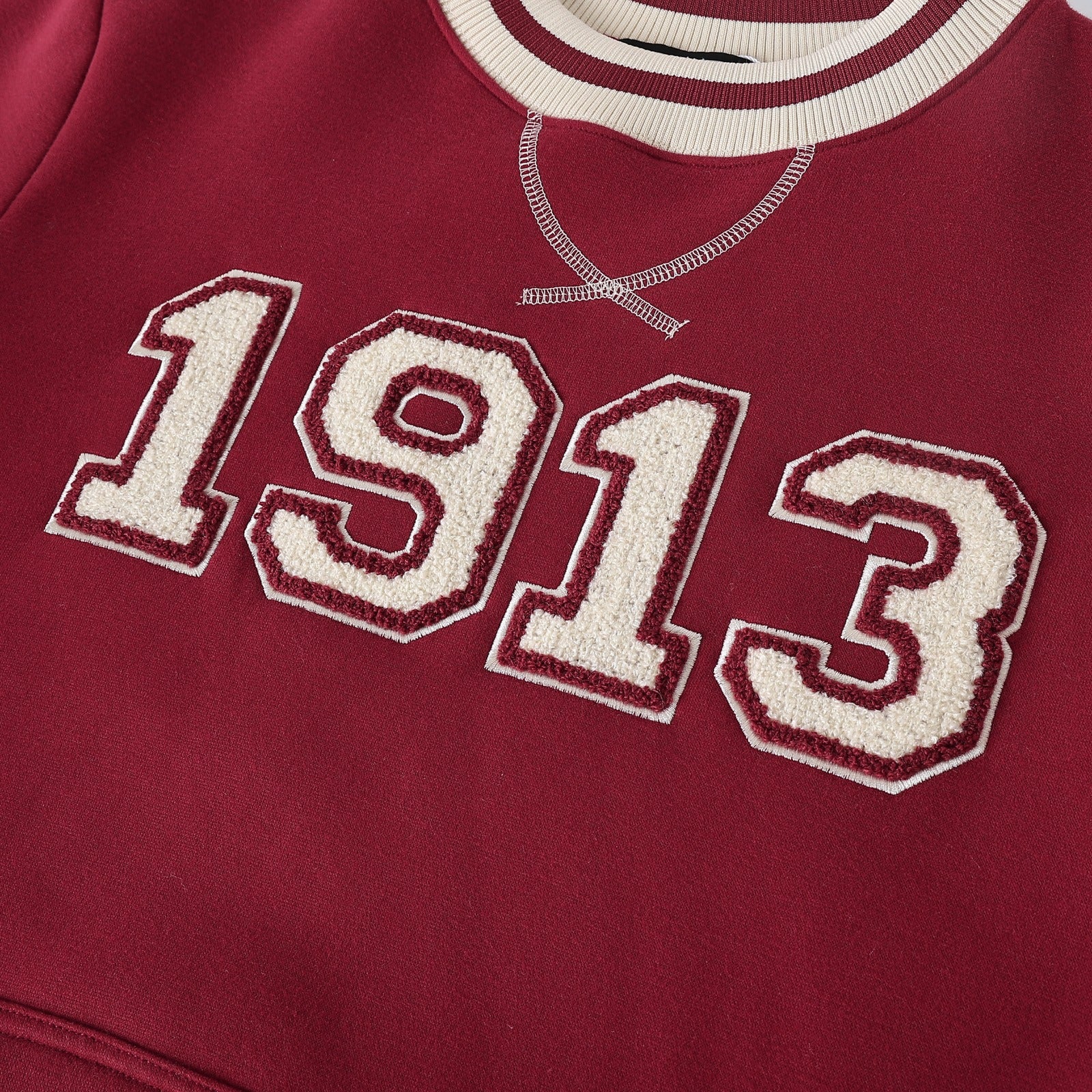 Delta Crimson 1913 Chenille Crewneck