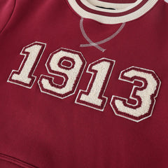 Delta Crimson 1913 Chenille Crewneck