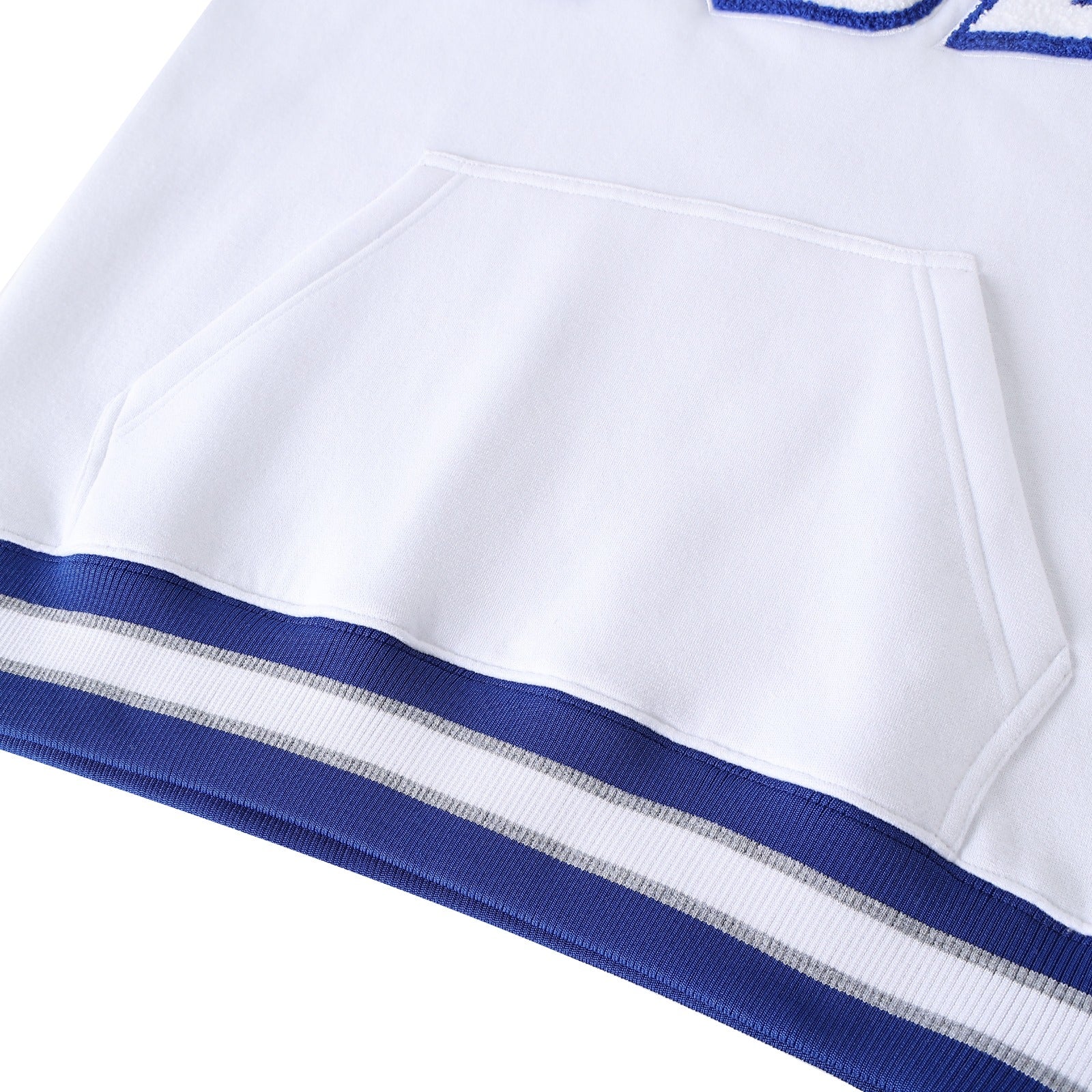 PBS White Stripe Letter Chenille Crewneck